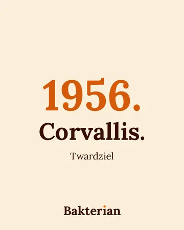 Napis: 1956. Corvallis. Twardziel.
